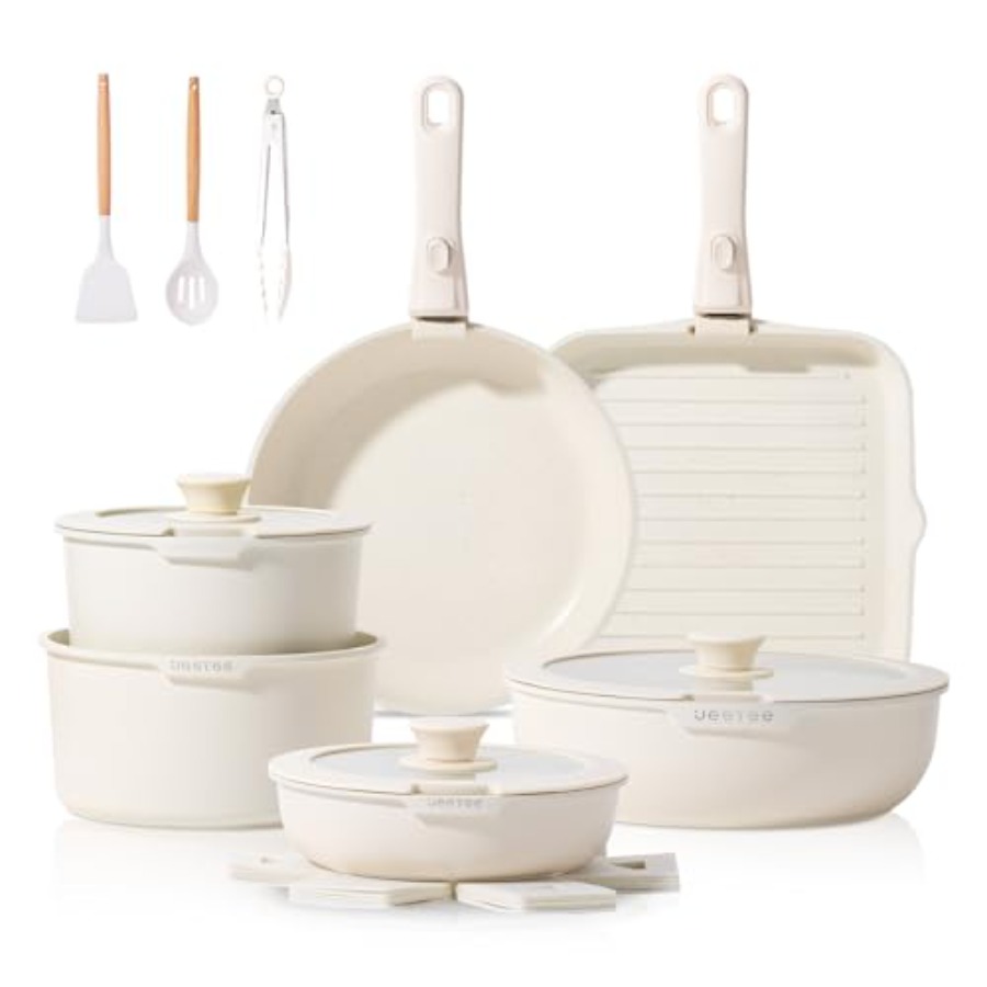 Camping Cooking Set Detachable Handle - 25pcs Non Stick Detachable Handle Cookware