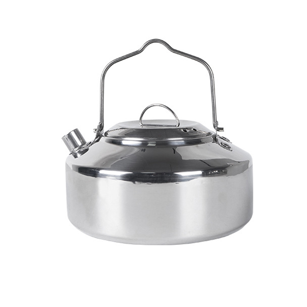 Camping Cooking One Pot - Outdoor Stainless Steel Kettle Locking Handle