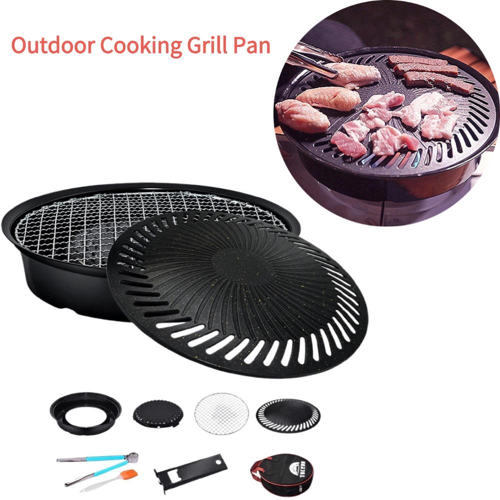 Camping Cooking Disc - Korean Smokeless Barbecue Grill Pan Gas