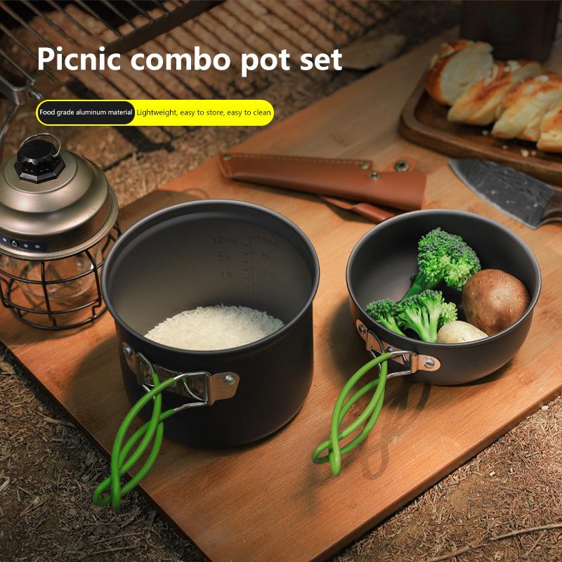 Camping Cooking Mess Kit - Ultralight Camping Pot Set: Camping Cookware