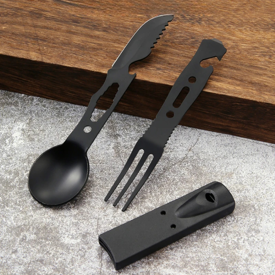 Camping Cooking And Cutlery Set - Outdoor Set Multi functional Camping Knives