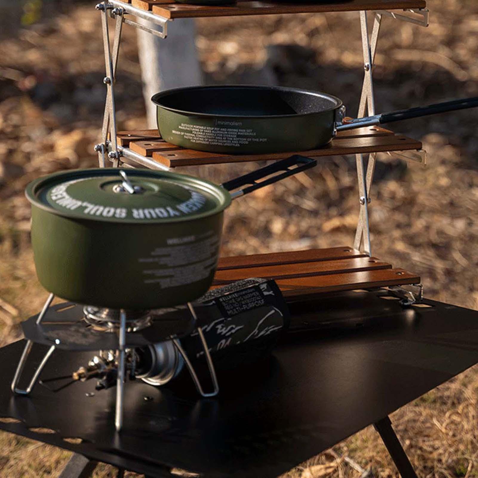 Camping Cooking Set Detachable Handle - Camping Cookware Set Camp Cook Pot