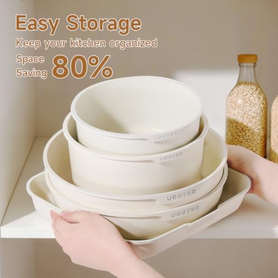 25pcs Non Stick Detachable Han - Camping Cooking Set Detachable Handle ulasan dan harga
