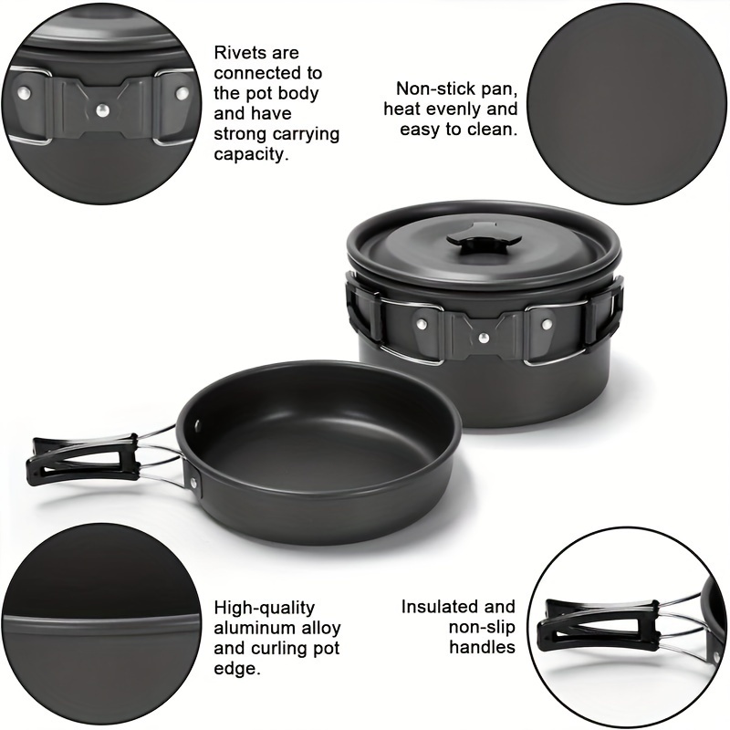 17pcs Camping Cookware Set, Po - Camping Cooking Set With Kettle ulasan dan harga