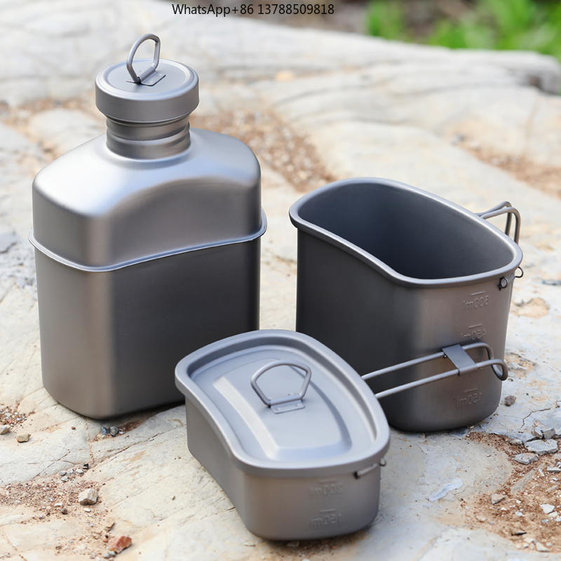 Outdoor Camping Titanium Drink - Camping Cooking Mess Kit ulasan dan harga