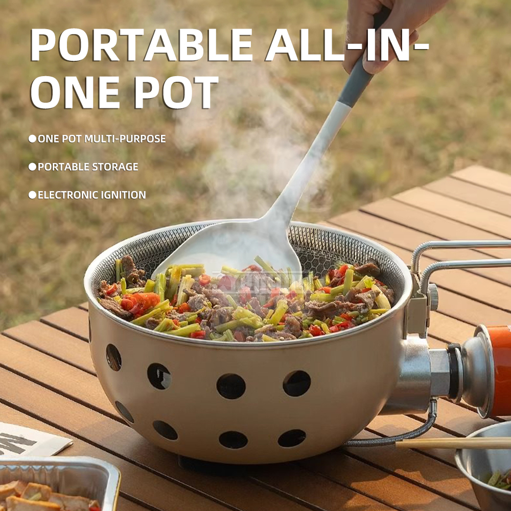 2027 Outdoor portable cassette - Camping Cooking One Pot ulasan dan harga