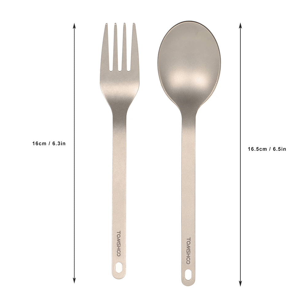 TOMSHOO Titanium Tableware Din - Camping Cooking And Cutlery Set ulasan dan harga