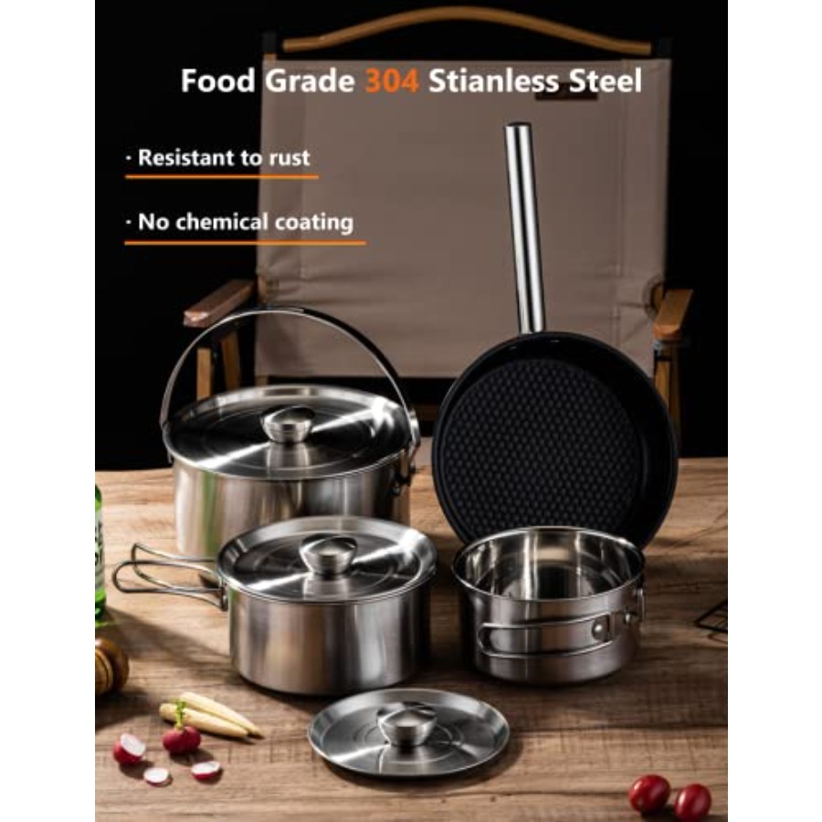 CampPro Camp Cooking Set for 4 - Camping Cooking Set ulasan dan harga