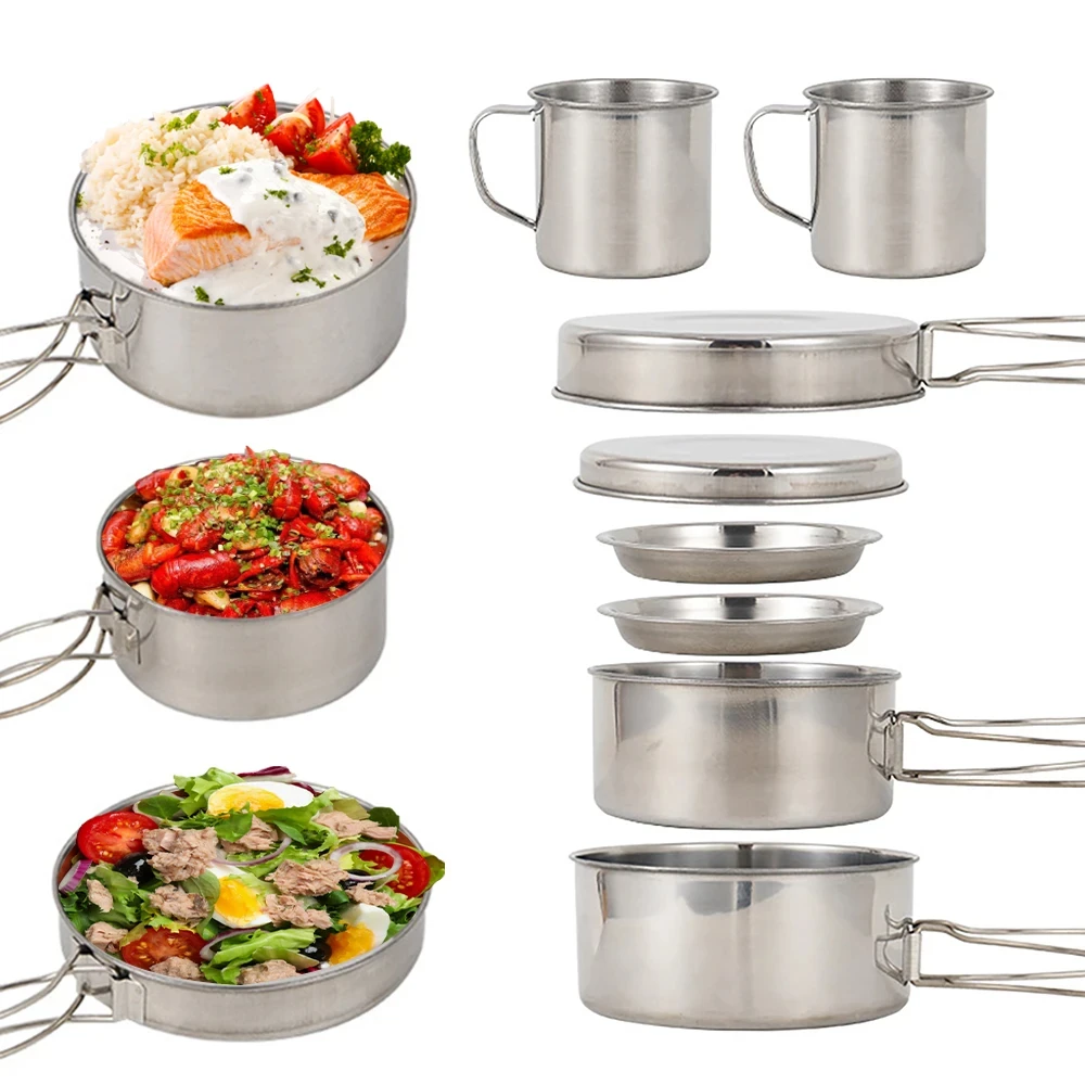 8pcs/Set Camping Cookware Mess - Camping Cooking Disc ulasan dan harga