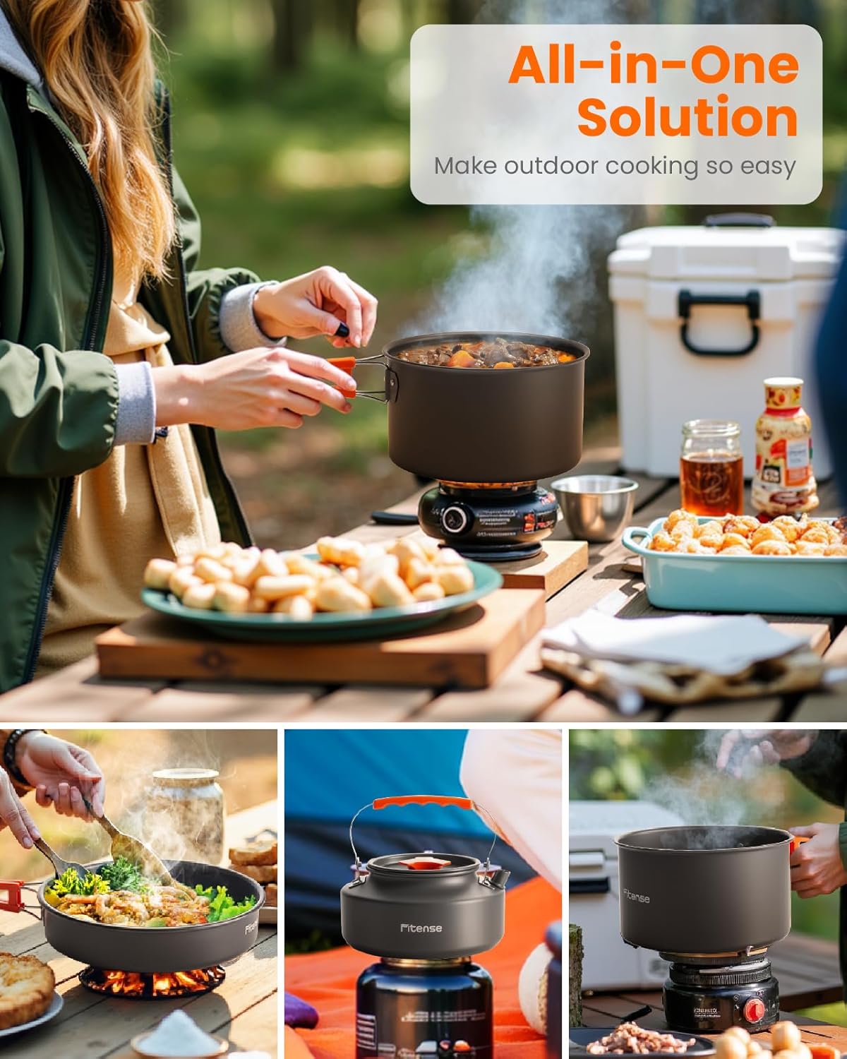 21Pcs Camping Cookware Mess Ki - Camping Cooking Mess Kit ulasan dan harga