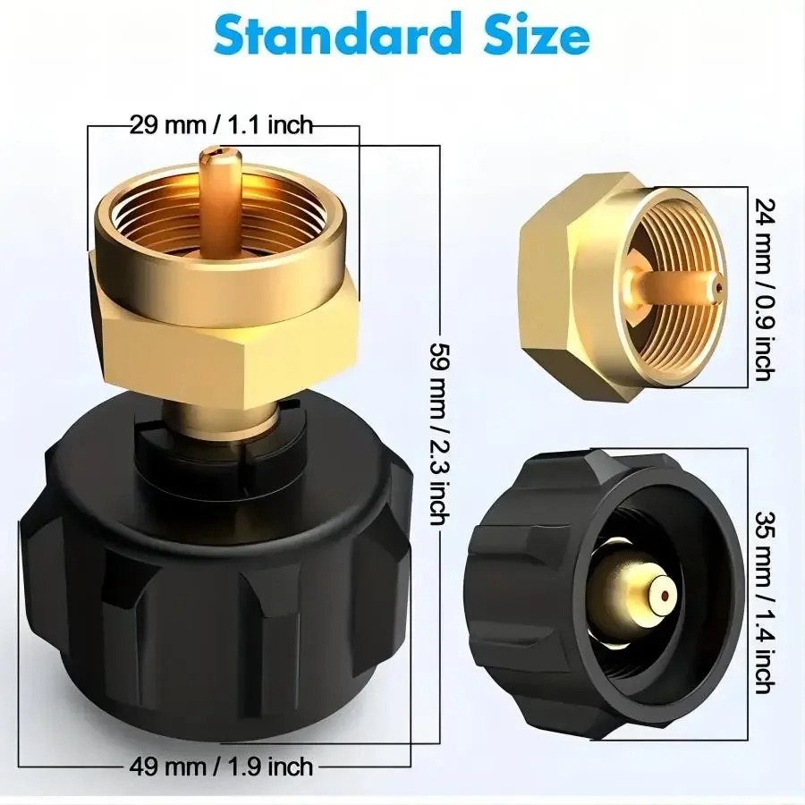 Brass Refill Adapter for 1LB B - Camping Cooking Jet ulasan dan harga