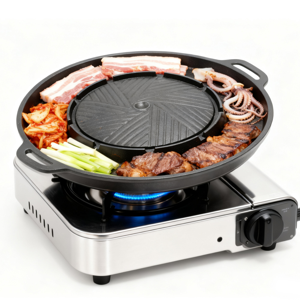 KOSUN Korean BBQ Grill Pan 2 i - Camping Cooking Disc ulasan dan harga