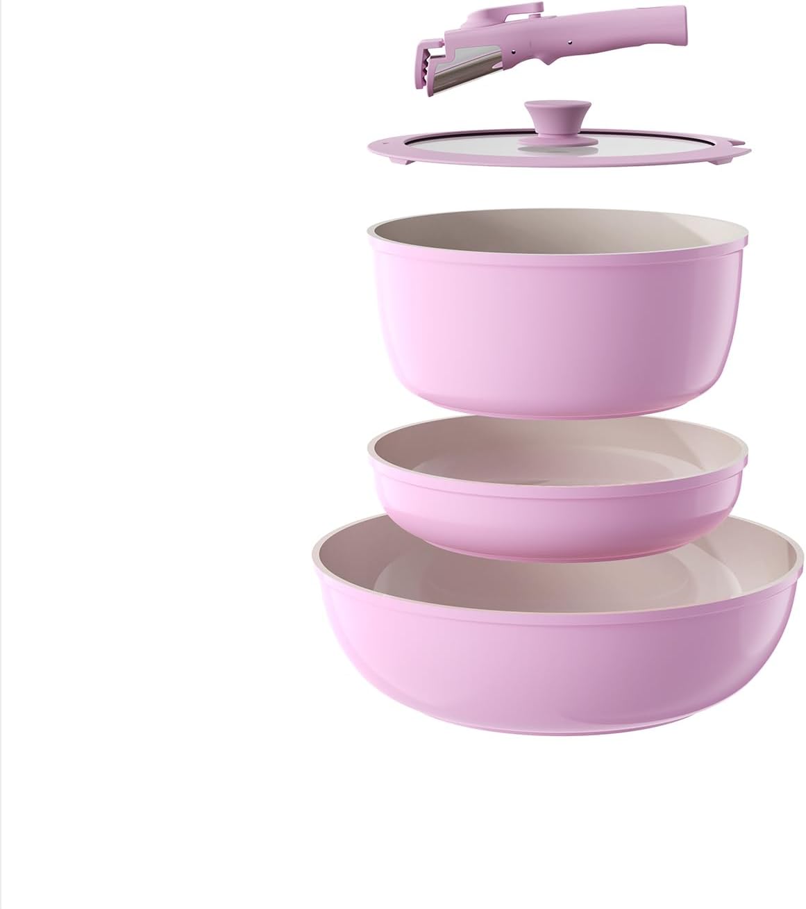 Pots and Pans Set Non Stick, C - Camping Cooking Set Detachable Handle ulasan dan harga