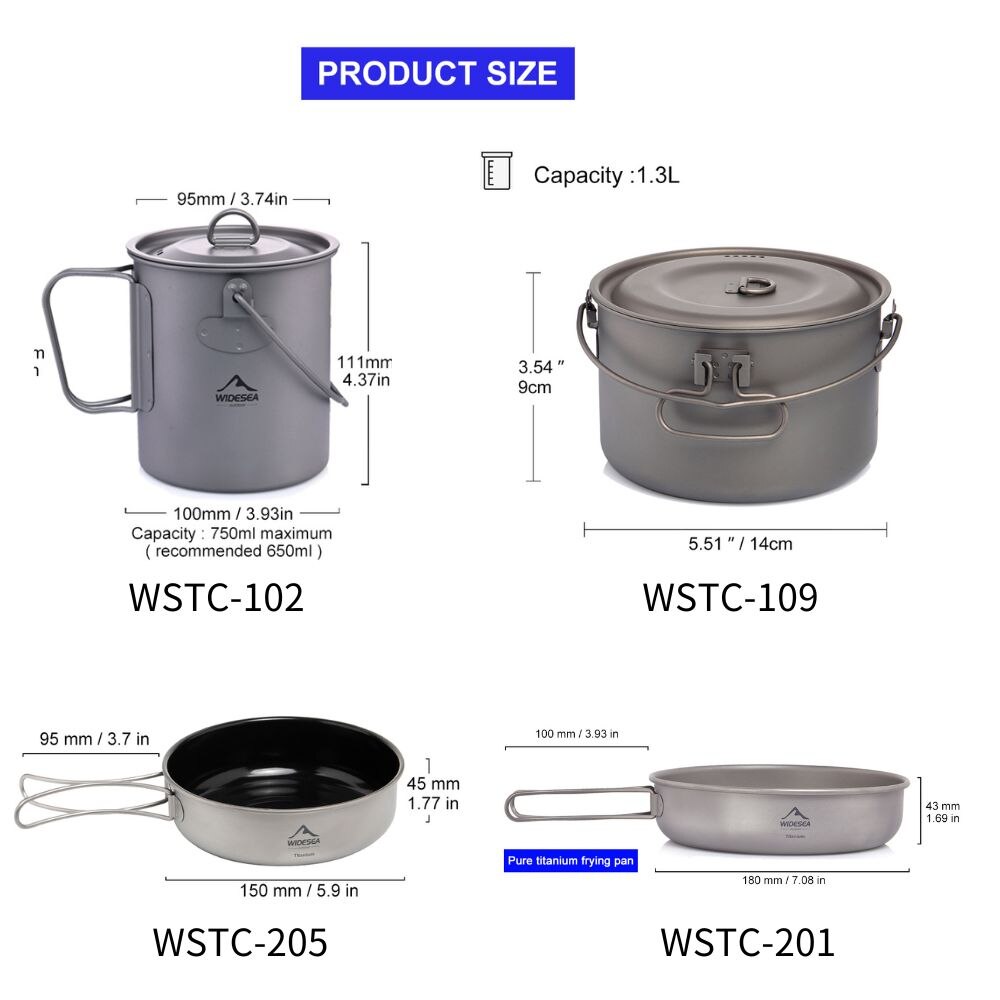 Widesea Camping Tableware Tita - Camping Cooking Cylinder ulasan dan harga