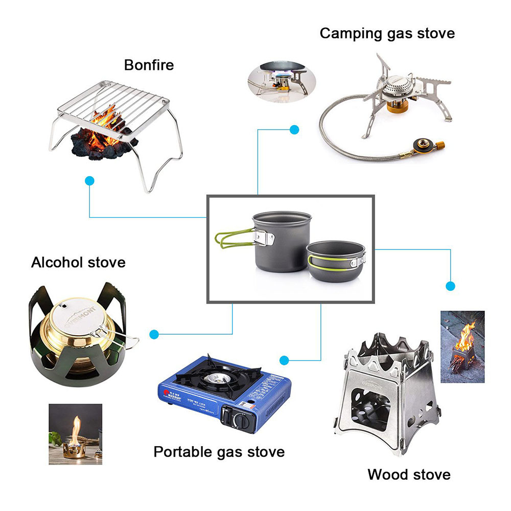 Ultralight Camping Pots Cookwa - Camping Cooking Container ulasan dan harga