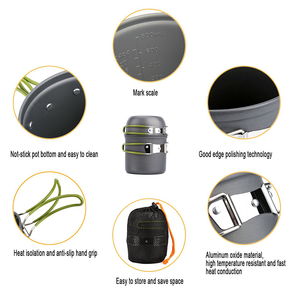 Ultralight Camping Pots Cookwa - Camping Cooking Container ulasan dan harga
