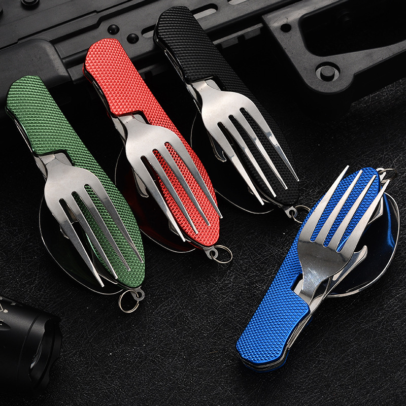 4 in1 Foldable Camping Utensil - Camping Cooking And Cutlery Set ulasan dan harga