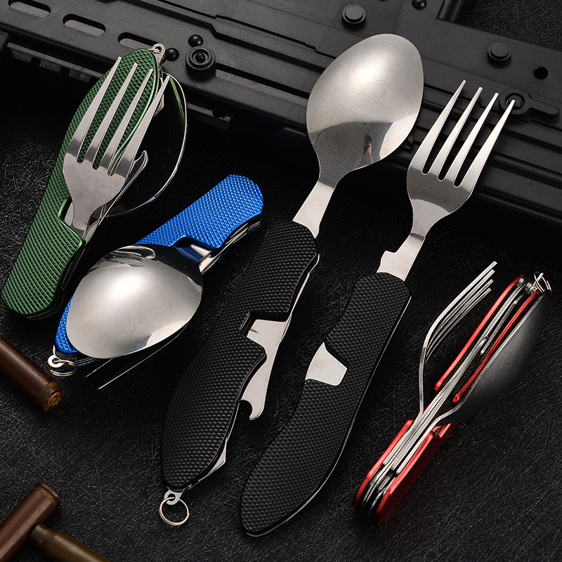 4 in1 Foldable Camping Utensil - Camping Cooking And Cutlery Set ulasan dan harga