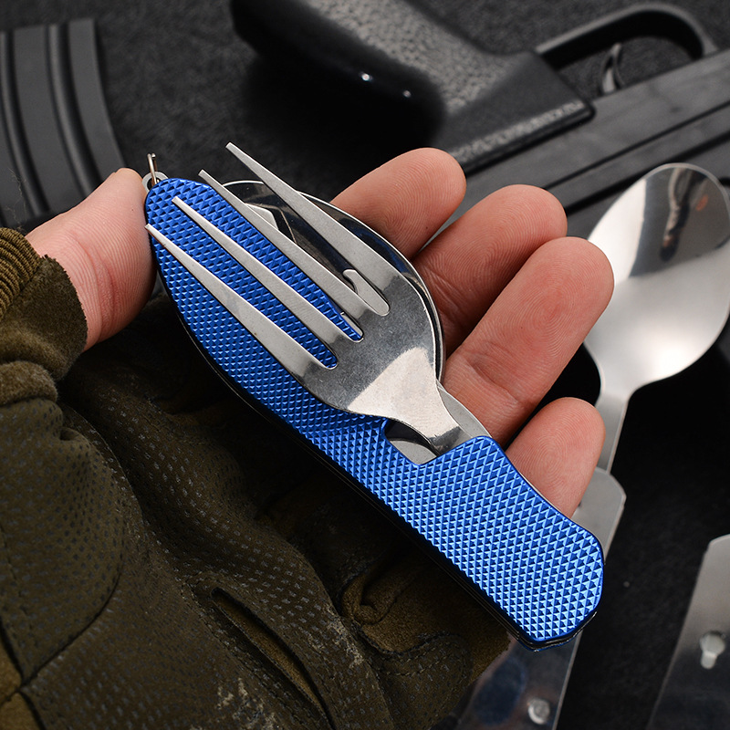 4 in1 Foldable Camping Utensil - Camping Cooking And Cutlery Set ulasan dan harga