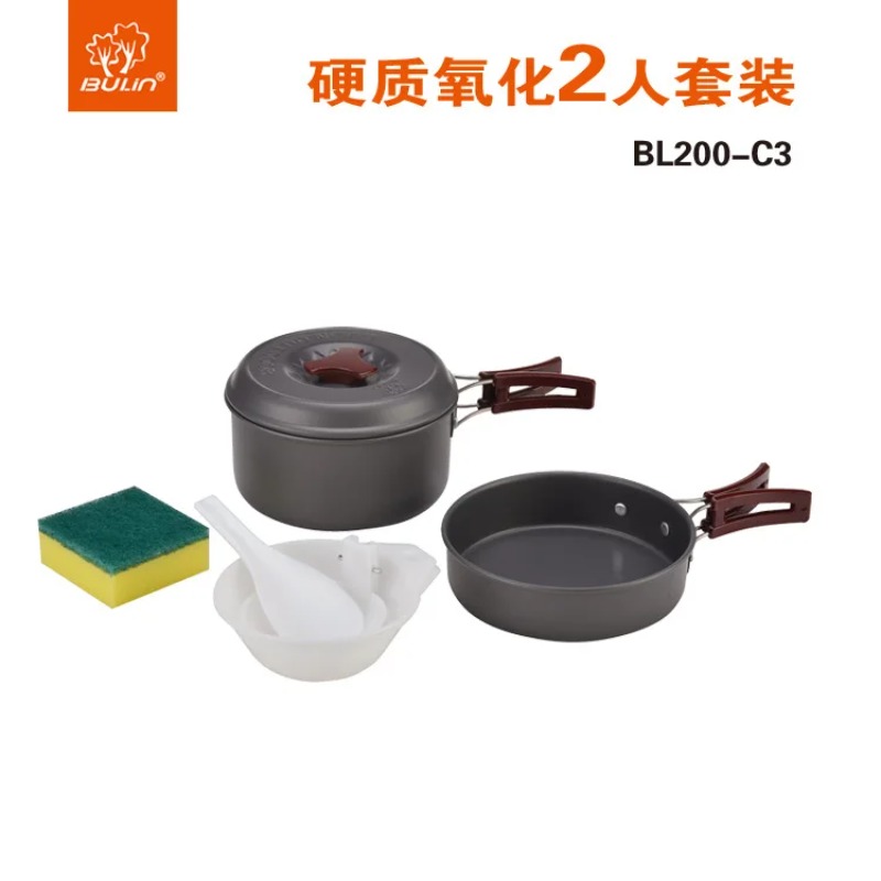 Bulin Outdoor Pot Set Pot Camp - Camping Cooking Set With Kettle ulasan dan harga