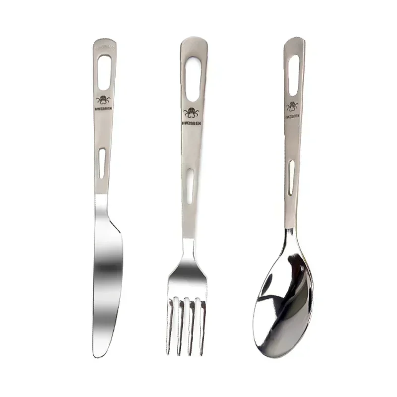 HWZBBEN Titanium Fork Spoon Kn - Camping Cooking And Cutlery Set ulasan dan harga