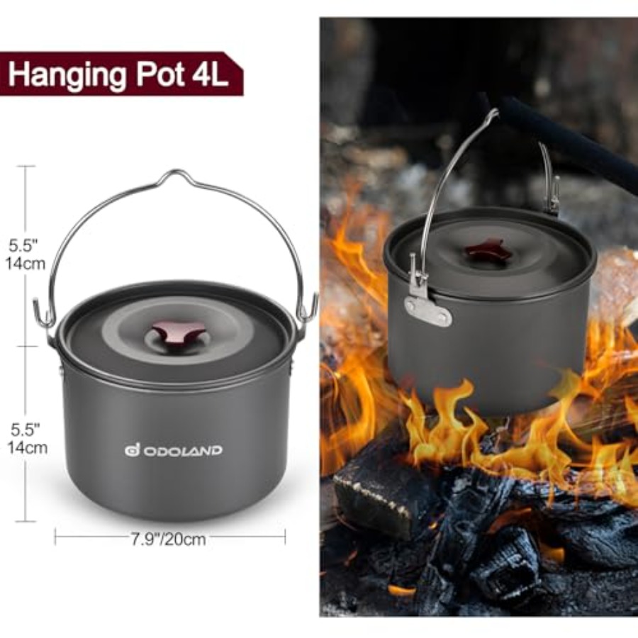 22pcs Camping Cookware Mess Ki - Camping Cooking Mess Kit ulasan dan harga