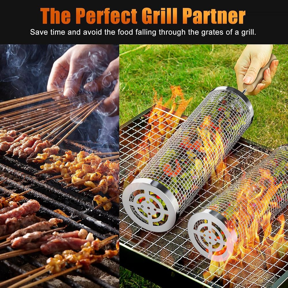 Set of 2 Stainless Steel BBQ G - Camping Cooking Set ulasan dan harga