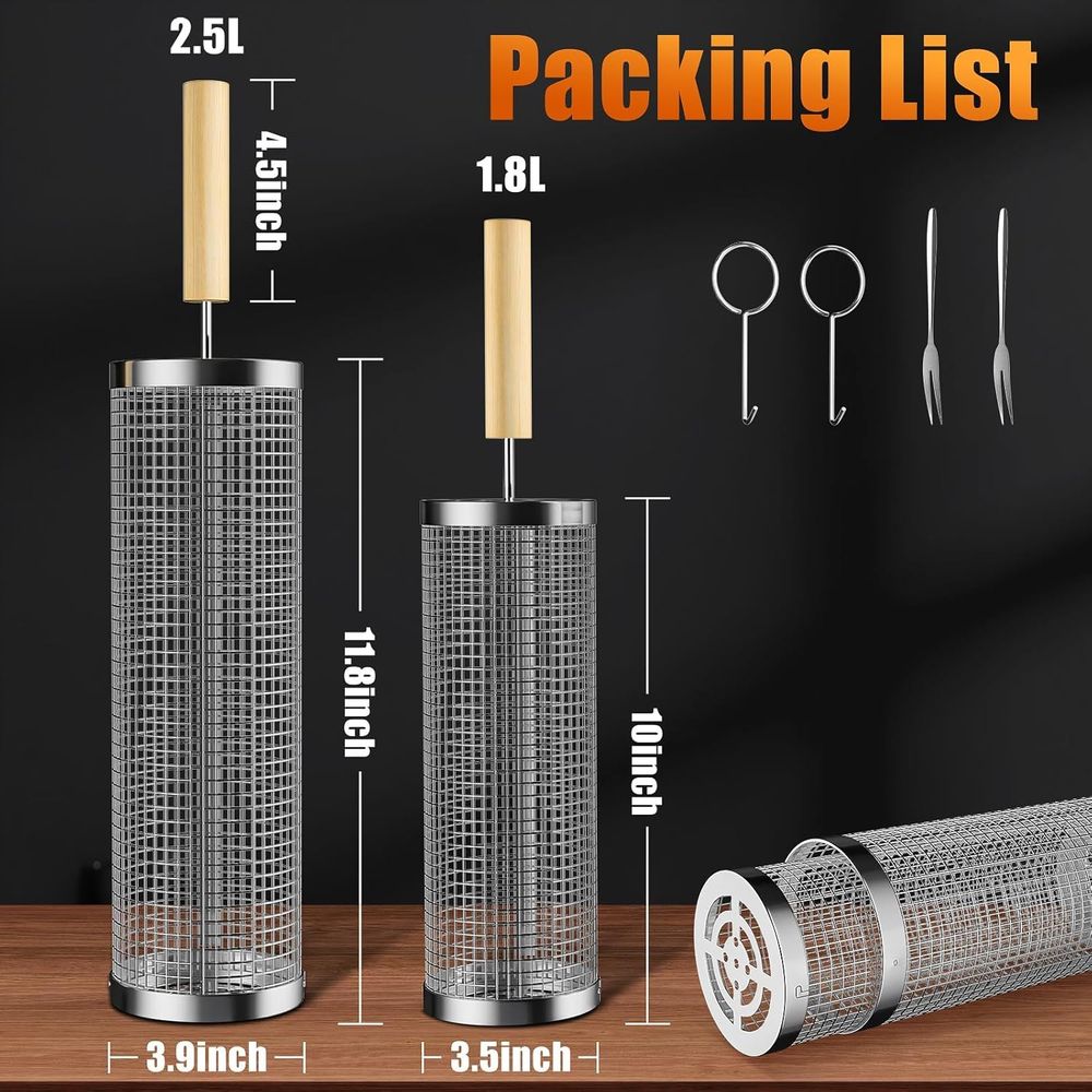 Set of 2 Stainless Steel BBQ G - Camping Cooking Set ulasan dan harga