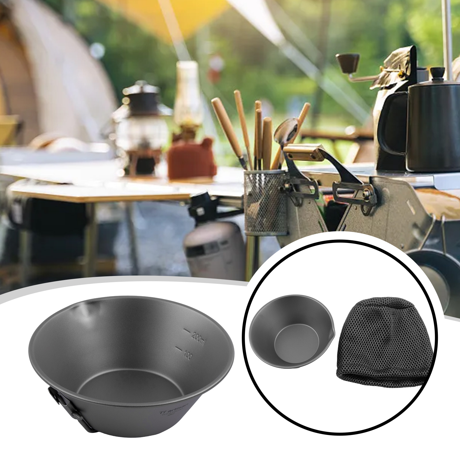 Ultralight Foldable Camping Bo - Camping Cooking Mess Kit ulasan dan harga
