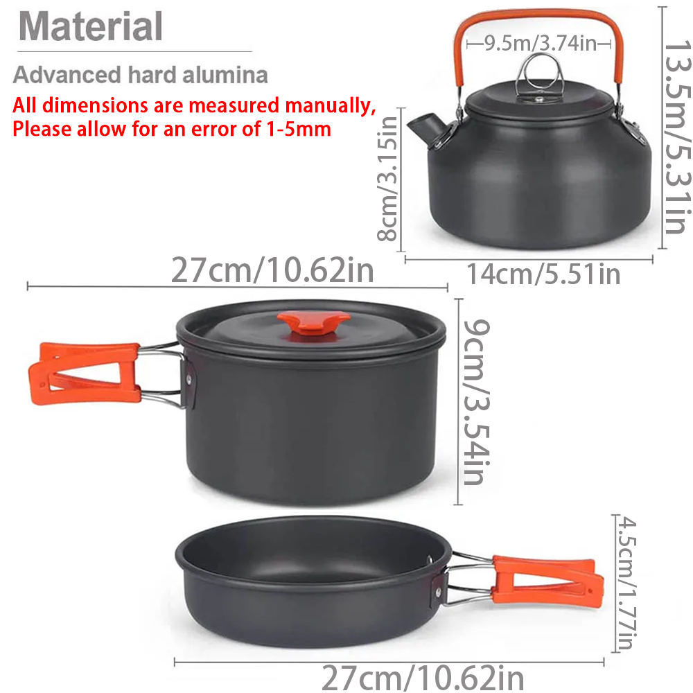 1pcs/1set Camping Cookware Kit - Camping Cooking Container ulasan dan harga