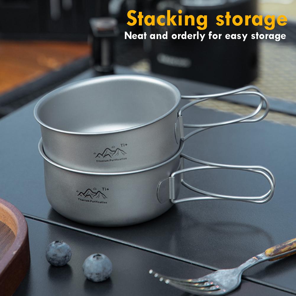 Titanium Foldable Camping Pot  - Camping Cooking Cylinder ulasan dan harga