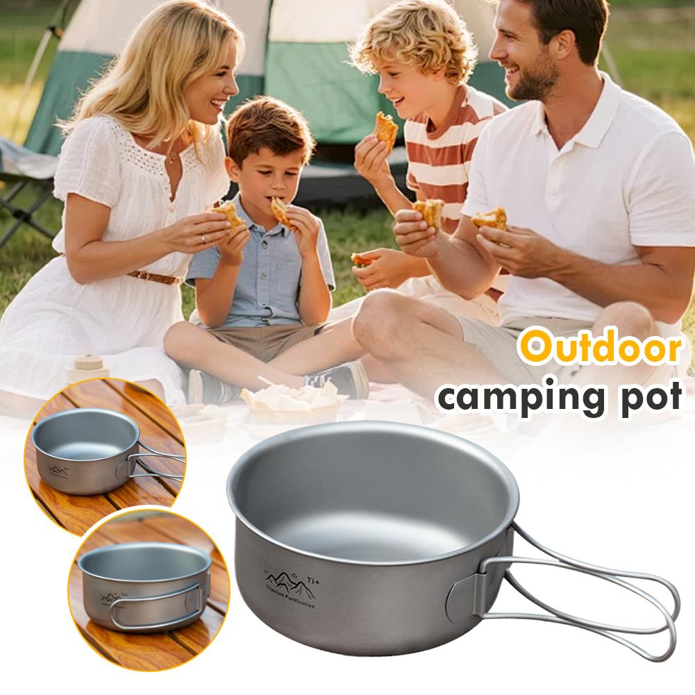 Titanium Foldable Camping Pot  - Camping Cooking Cylinder ulasan dan harga