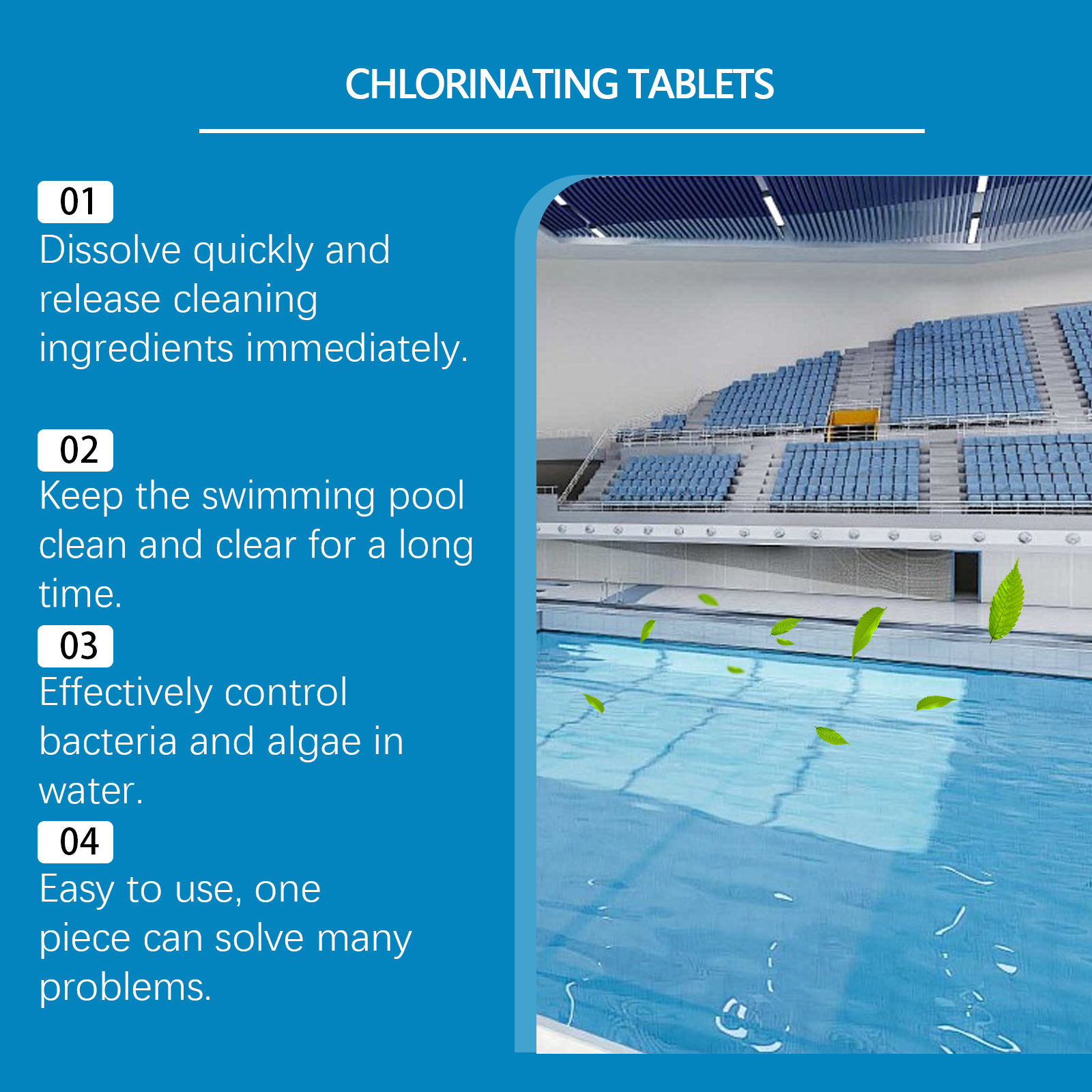 100g Swimming Pool Cleaning Ef - Water Purification Tablet ulasan dan harga