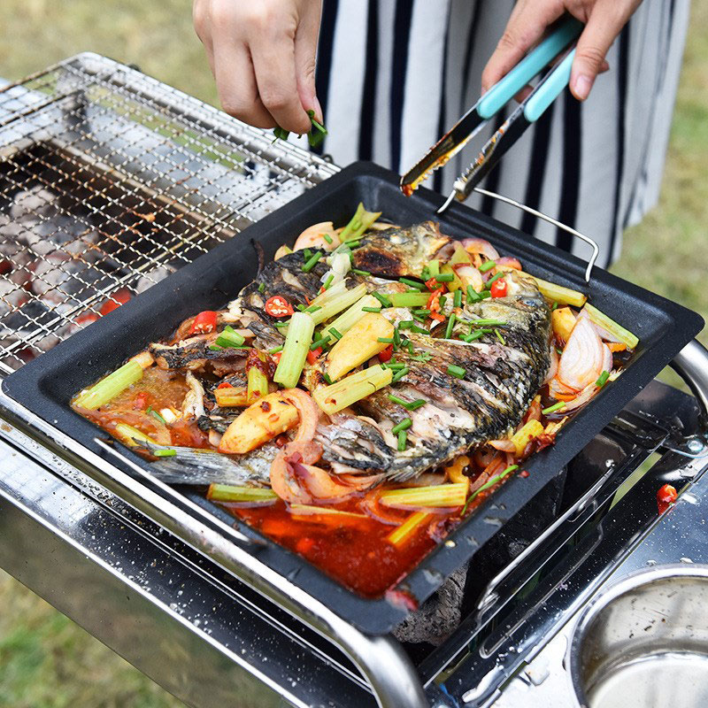 Outdoors Thick Square Grill Pa - Camping Cooking Set ulasan dan harga