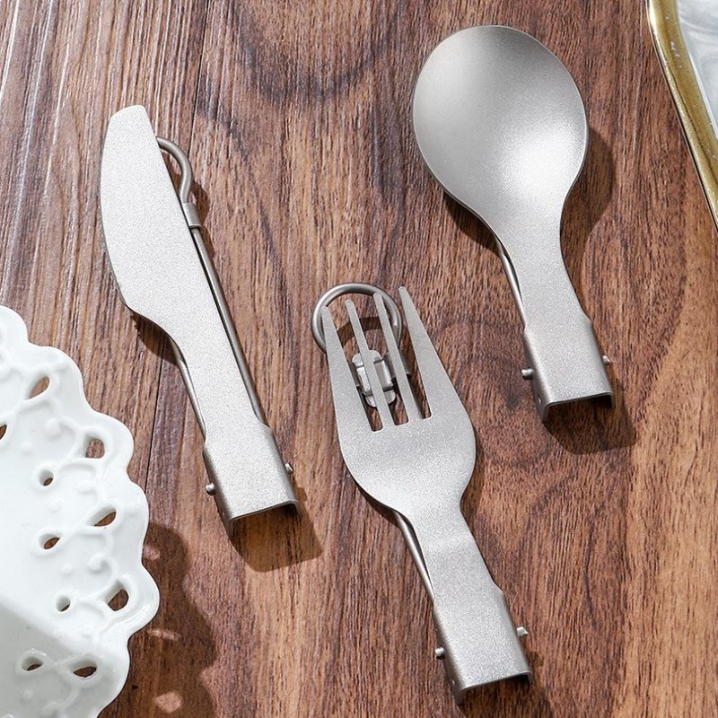 Titanium Foldable Utensil Set  - Camping Cooking And Cutlery Set ulasan dan harga