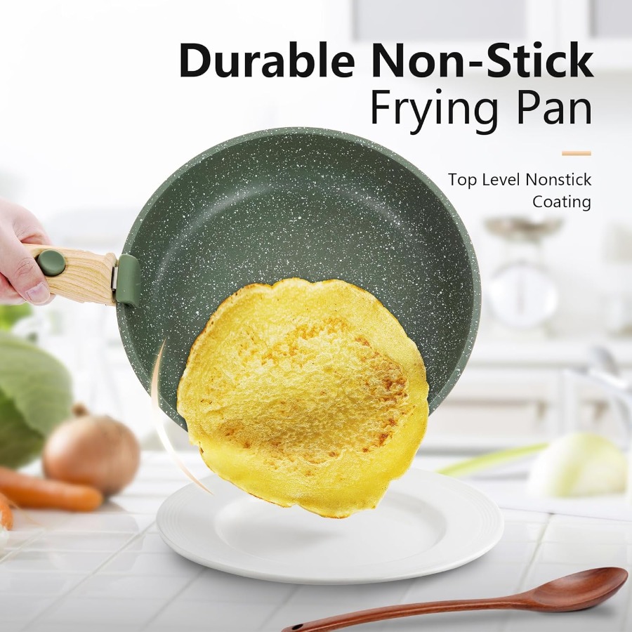 10 Pcs Non-Stick Kitchen Cookw - Camping Cooking Set Detachable Handle ulasan dan harga