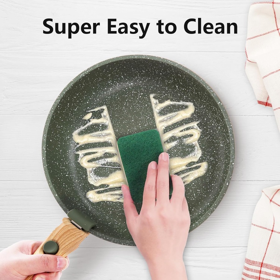 10 Pcs Non-Stick Kitchen Cookw - Camping Cooking Set Detachable Handle ulasan dan harga
