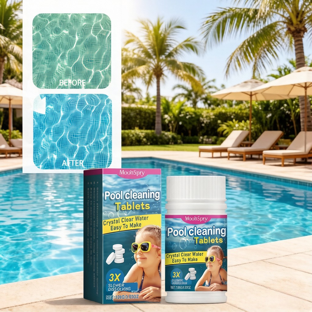 Home Pool Cleaning Slow-Releas - Water Purification Tablet ulasan dan harga