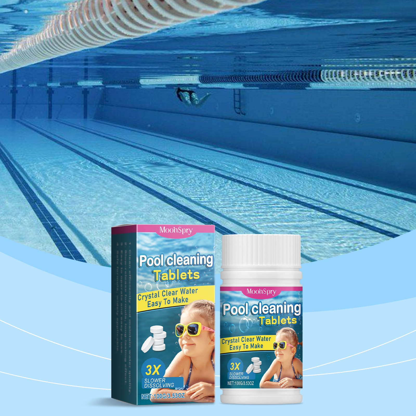 Home Pool Cleaning Slow-Releas - Water Purification Tablet ulasan dan harga