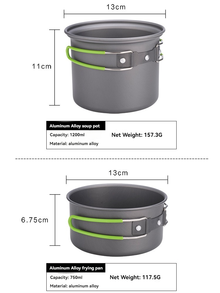 BRS-T15A 2027 Camping Cookware - Camping Cooking Mess Kit ulasan dan harga
