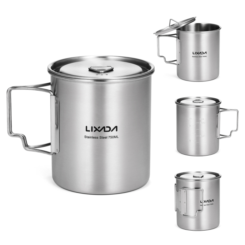 Lixada 750ml Cup Outdoor Stain - Camping Cooking And Cutlery Set ulasan dan harga