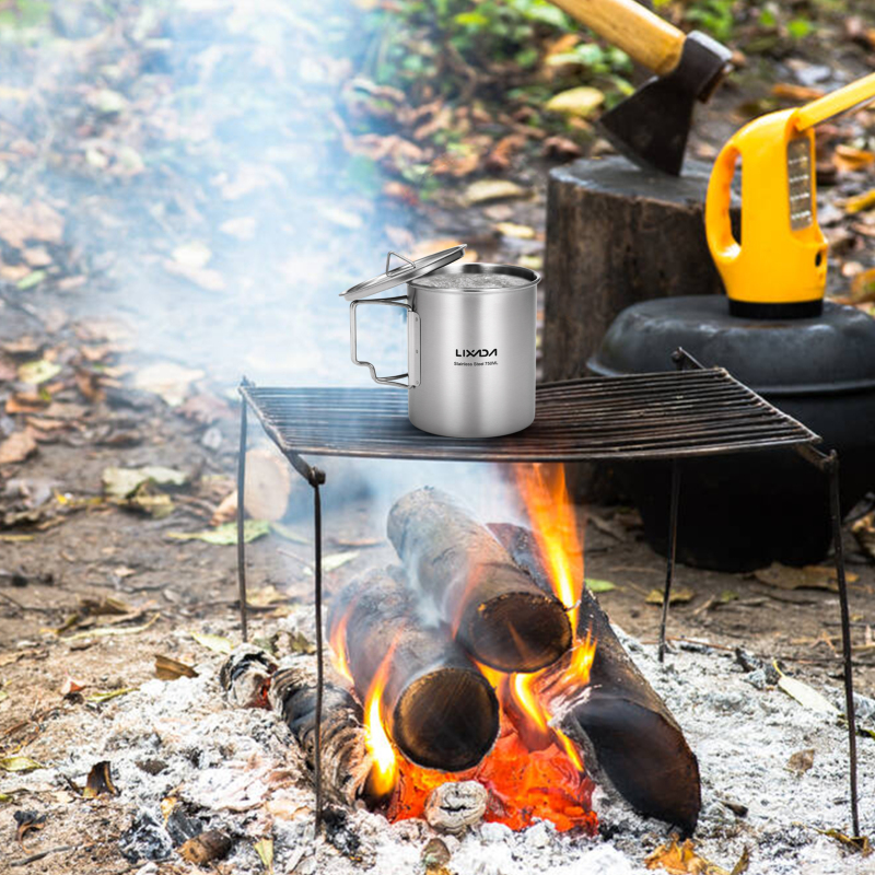 Lixada 750ml Cup Outdoor Stain - Camping Cooking And Cutlery Set ulasan dan harga