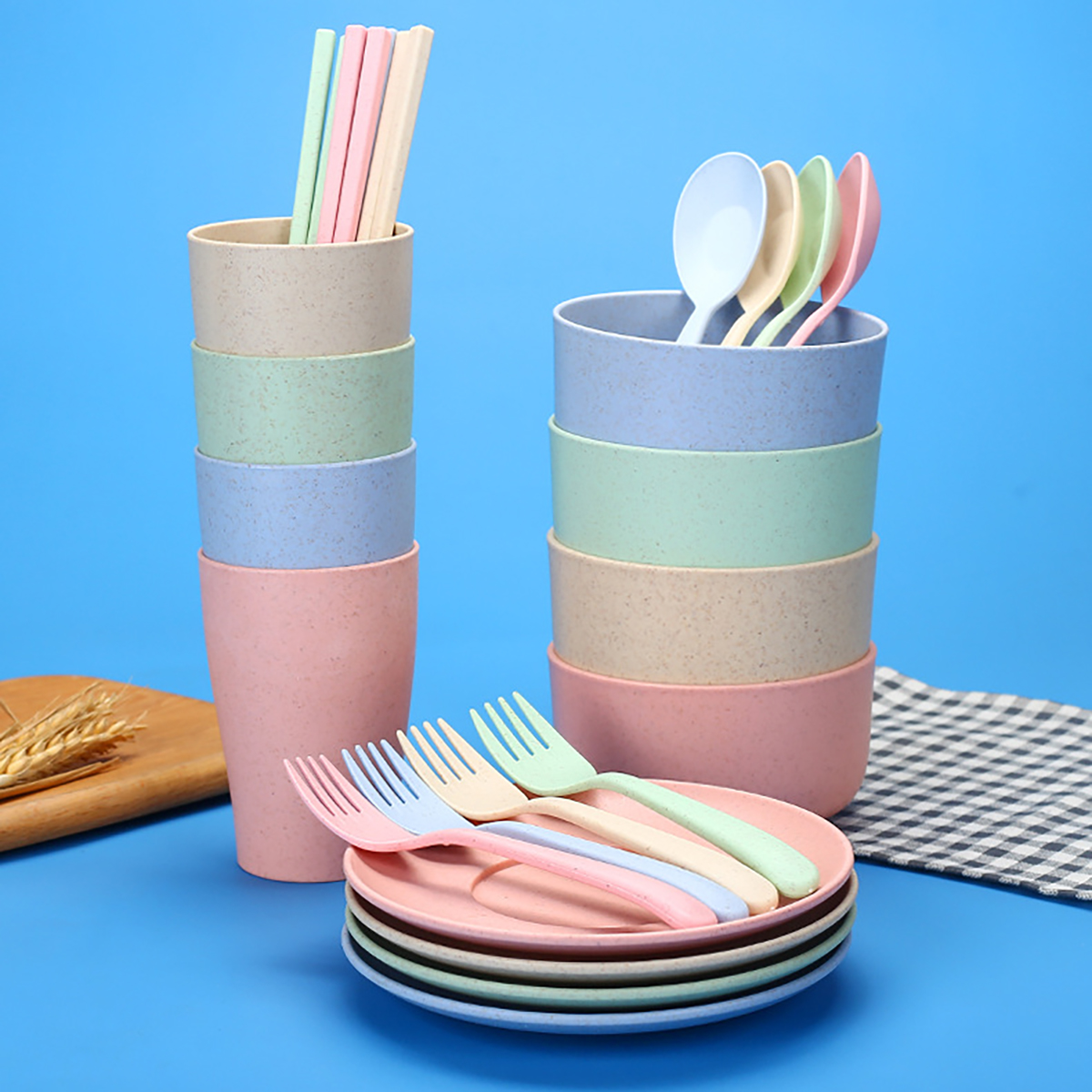 Fork Spoon Chopsticks Bowls Cu - Camping Cooking Set ulasan dan harga