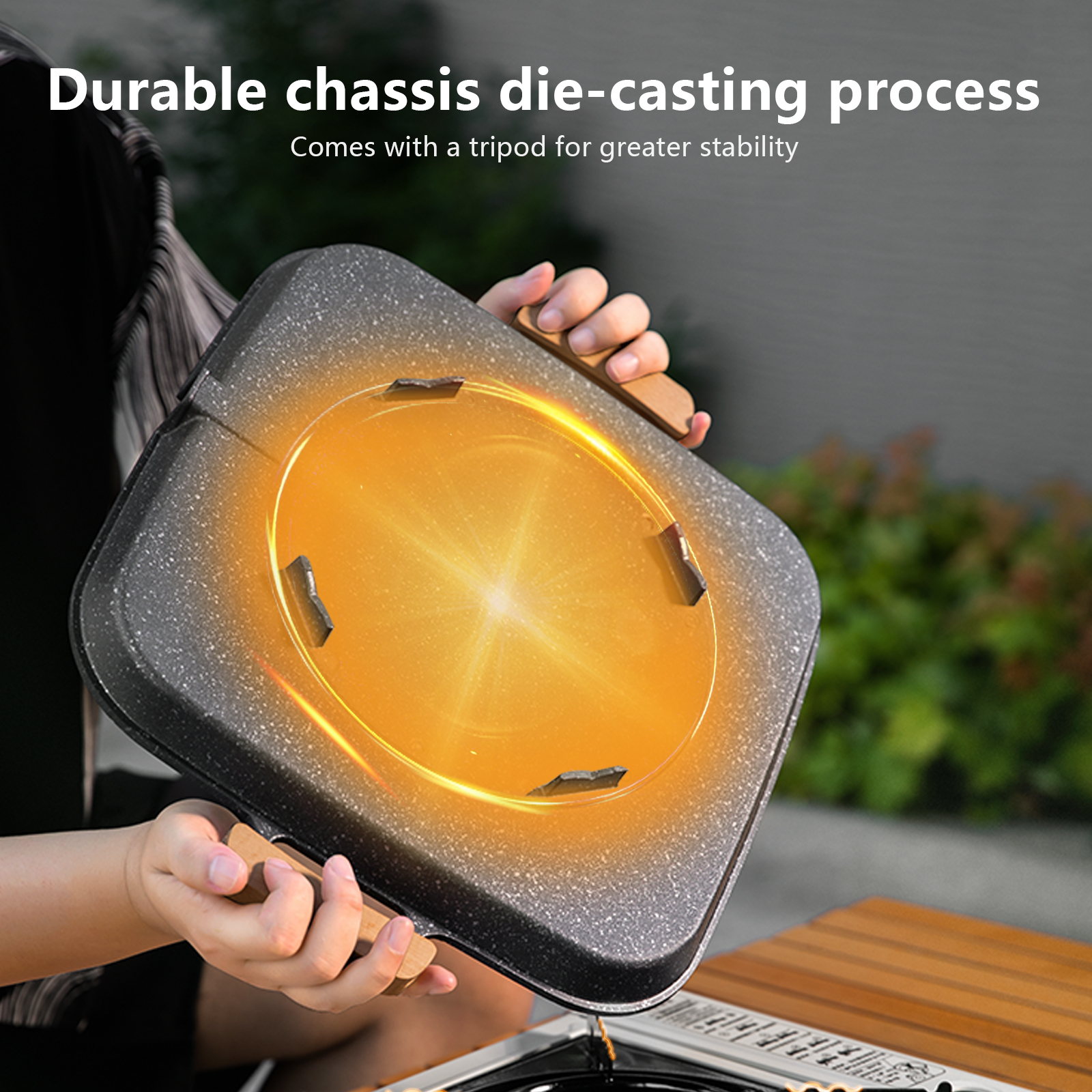 BISINNA Square BBQ Grill Pan N - Camping Cooking Disc ulasan dan harga