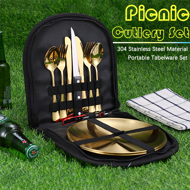 10Pcs Camping Tableware Set 30 - Camping Cooking Set ulasan dan harga