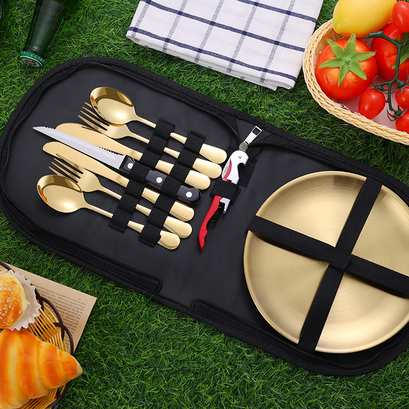 10Pcs Camping Tableware Set 30 - Camping Cooking Set ulasan dan harga