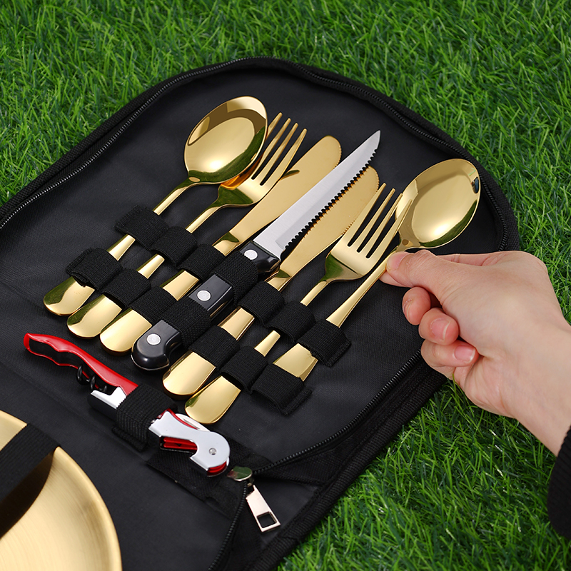 10Pcs Camping Tableware Set 30 - Camping Cooking Set ulasan dan harga
