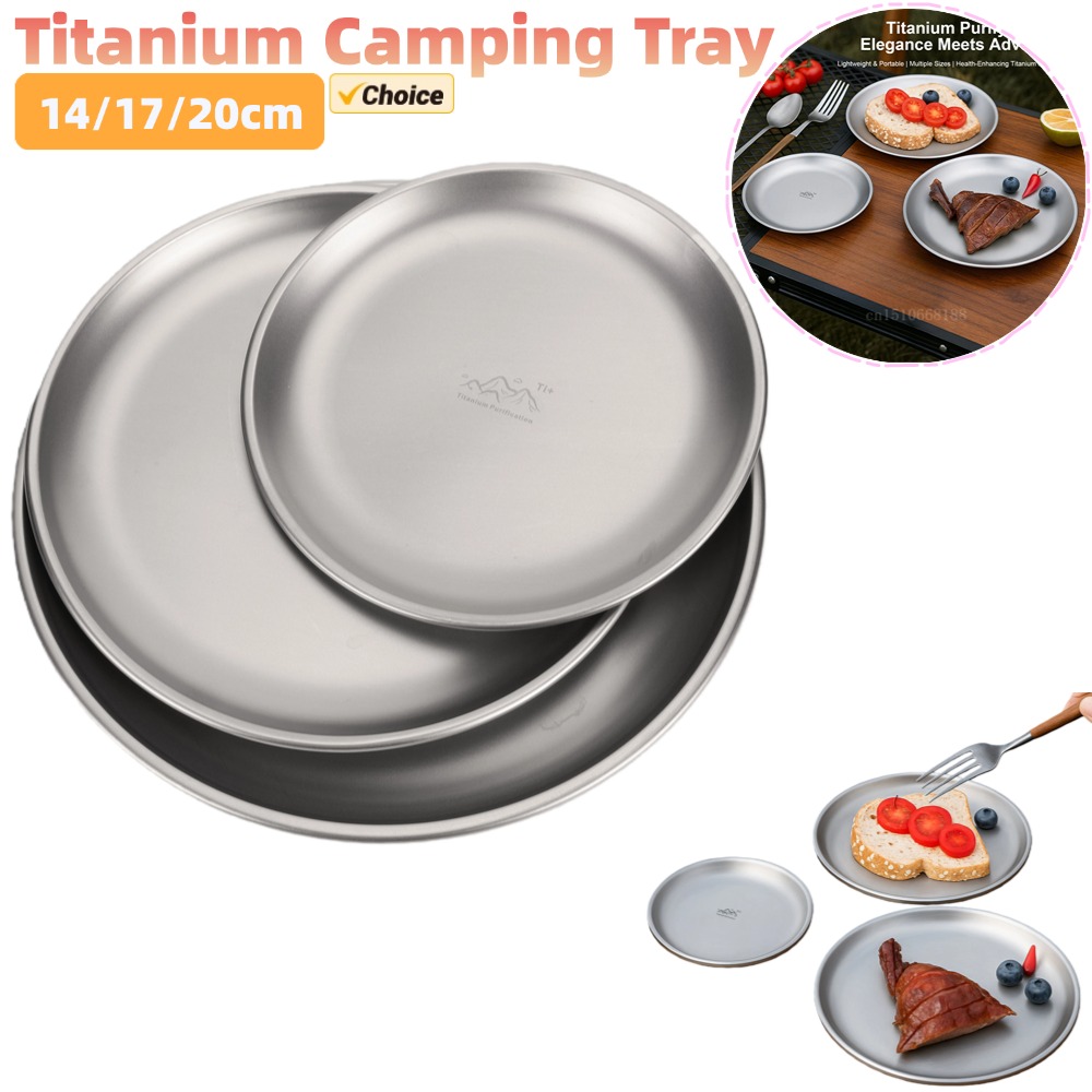14/17/20cm Titanium Camping Pl - Camping Cooking Disc ulasan dan harga