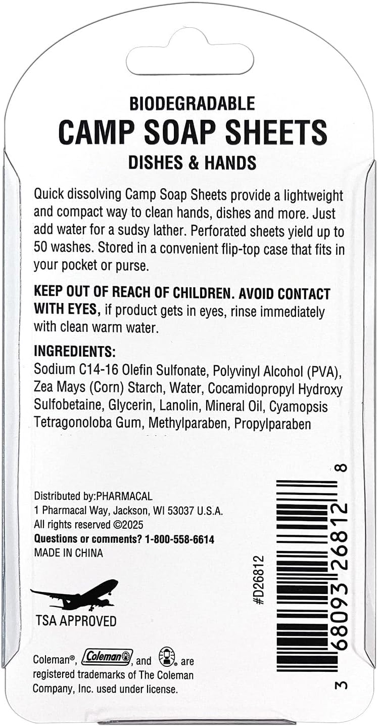 Camp Soap Sheets for Camping – - Biodegradable Soap Camp ulasan dan harga