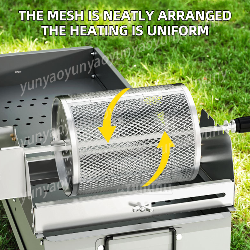 Round Grill Basket Camping BBQ - Camping Cooking Cylinder ulasan dan harga
